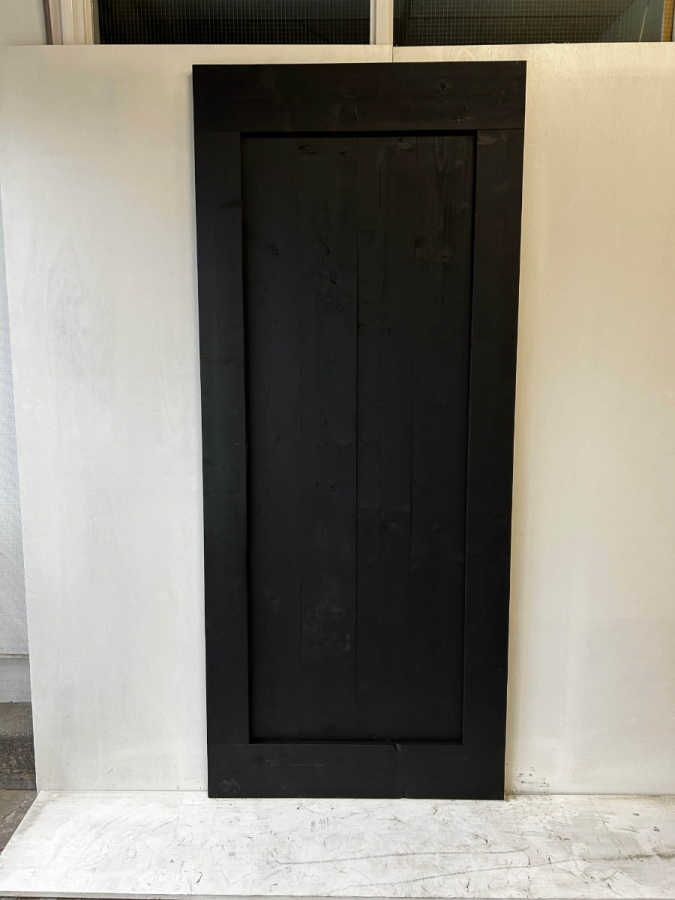 Outlet: Loftdeur Steigerhout Diep Zwart 100 x 235 cm